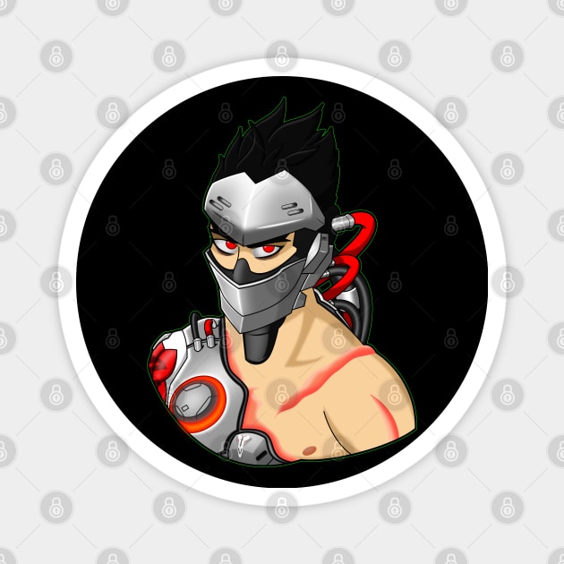 Overwatch- Blackwatch Genji Magnet by CinderaceQueen